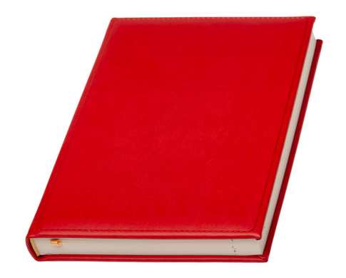 Ежедневник полудатированный А5 , красный + печать логотипа (тираж 1-2 шт)