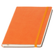 Записна книжка А5 шкірзам, помаранчева + друк логотипу (тираж 1-2 шт)